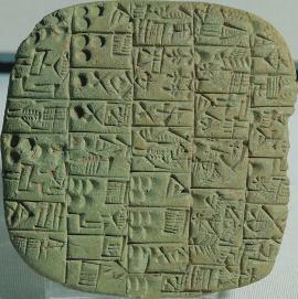 Cuneiform tablet with the text of the introduction to the Code of Hammurabi Law 22: If someone is caught in the act of robbery, then he shall be put