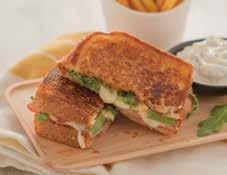 Grilled Ham & Cheese with Bacon Pepper Jam 12 slices Texas-cut white bread 6 tablespoons Bacon Pepper Jam 7 ounces brie, rind removed and sliced, or 6 slices provolone cheese 2 cups arugula leaves,