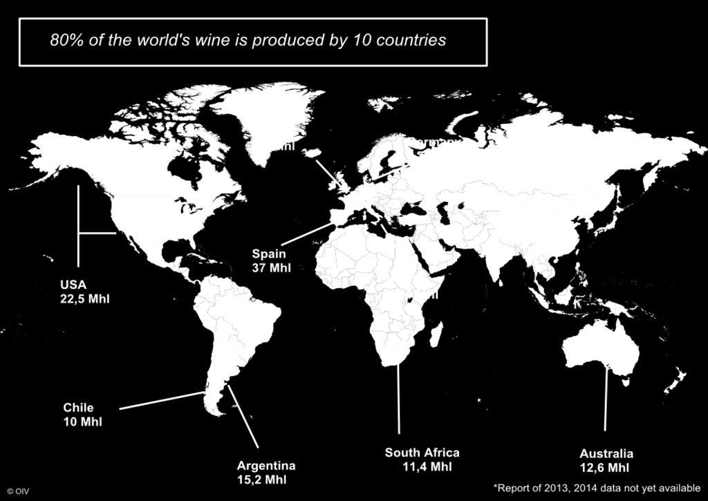 PRESS RELEASE 1.2 SA wine industry 2014 wine production in the 10 main producing countries Figure 1.