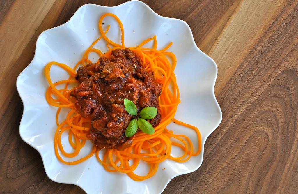 BUTTERNUT SQUASH NOODLES Here s a whole new way to serve up meaty spaghetti on noodles made with