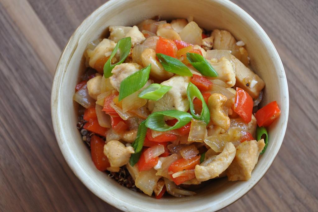 ORANGE CASHEW CHICKEN Why get greasy take-out when you can enjoy this homemade savory-sweet chicken dinner?