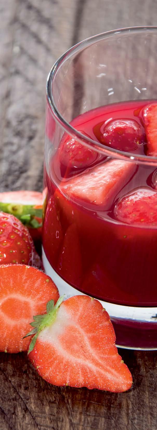 Production of concentrate from raspberries (clear juice) Ripe and sound, fresh or frozen fruit Thawing of frozen fruit Mash heating to 122 131 F (50 55 C) Panzym Pro Color enzyme: 1.84 3.