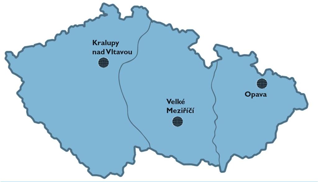 CZECH REPUBLIC 4 depots (Pilsen, Kralupy, Velké Meziříčí, Opava) frozen 35.000 pallets fresh 5.000 pallets dry 3.
