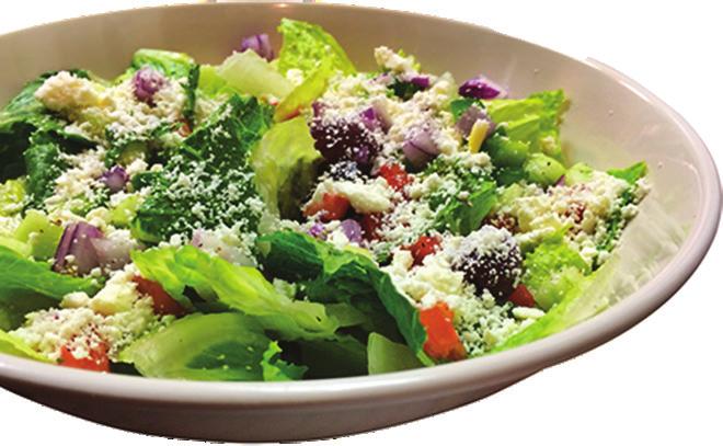 GOURMET SALADS Fresh, crisp selection of gourmet salads served with a slice of our Original Thumb Bread Substitute Pita Chips () or Whole Wheat Piatta (Free) All salads for dine-in served tossed