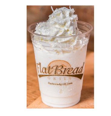 95 A fruity, all natural blend of mango puree provides a tangy, refreshing fruit serving Frozen Hot Chocolate Frappe A FLATBREAD FAVORITE!