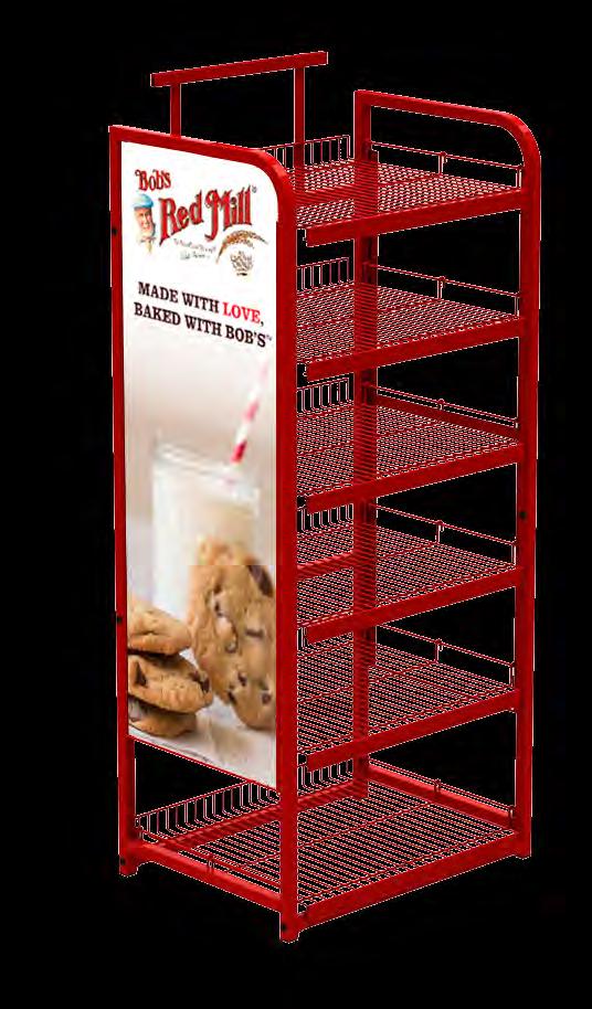 strips Heavy duty metal, attractive bright red color Extra shelf space on