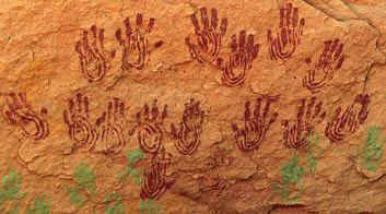 Images of handprints are common all over the