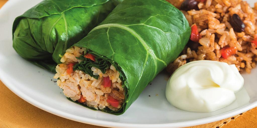 RUSH HOUR RECIPES Stuffed Collard Greens Makes 8 rolls. Prep time: 30 minutes active; 1 hour total.