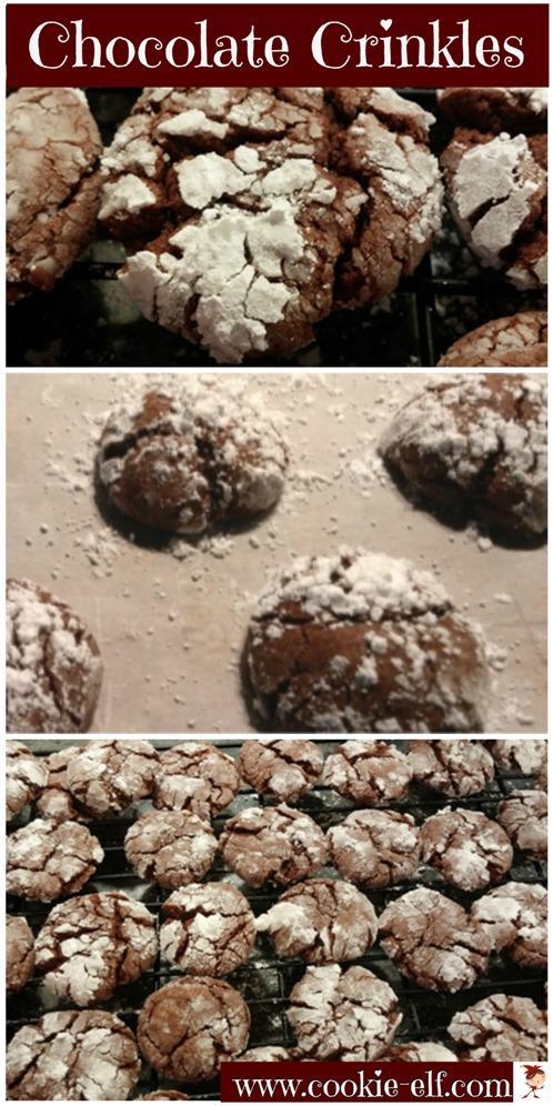 1.. Chocollate Criinklles Chocolate Crinkles are a variation of standard chocolate cookies. They have just 4 ingredients! These rich, sweet cookies are super-easy to put together from a cake mix.