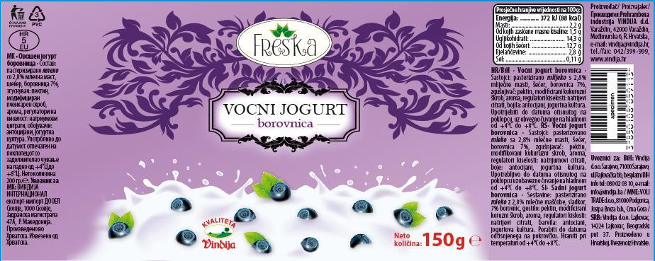 4.6. Konačni dizajn Freska voćnog jogurta od borovnice Kada ubacimo kremu na dizajn, to izgleda ovako: Slika 4.10.