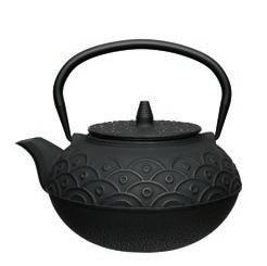 NEW 9-pc cast iron teapot set 5-pc cast