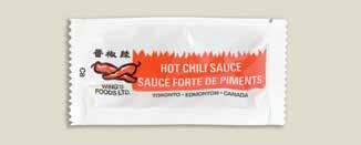 18 31 Wing s Hot Chili Sauce Portions / Sauce chili piquante, en portion 500/9 g #175794 $14.