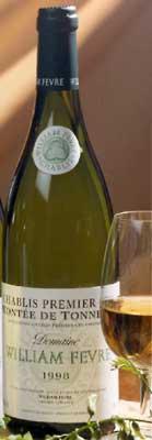 2003 Domaine William Fevre Chablis Les Vaillons: Musky, very ripe fruits on the nose, along with saline and flinty nuances; in more of a Cote d'or style than the Lys and Montmains, which are more