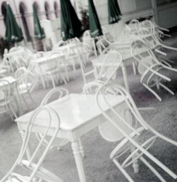 For example, more room is needed between tables if gueridon trolleys are going to be used as part of the service.