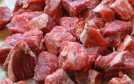 Pork, Stew Meat, fresh or frozen Composite of trimmed retail cuts without bone Unit, Portion: 4.64 Servings: 21.6 1 lb AP = 0.