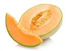 Cantaloupe, fresh 4, 15 Count (5-3/4-inch diameter, about 40 oz), Whole Number of Unit, Portion: 3.37 Servings: 29.75 1 lb AP = 0.