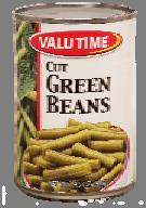 Beans, Green, canned Cut, includes USDA Foods Purchase Unit: No 10 can (101 oz) Unit,