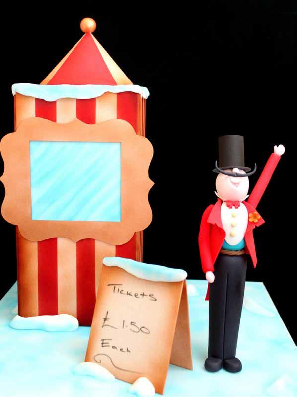 Market ticket booth and ringmaster, Nick Smith,The Pukka Cake Parlour
