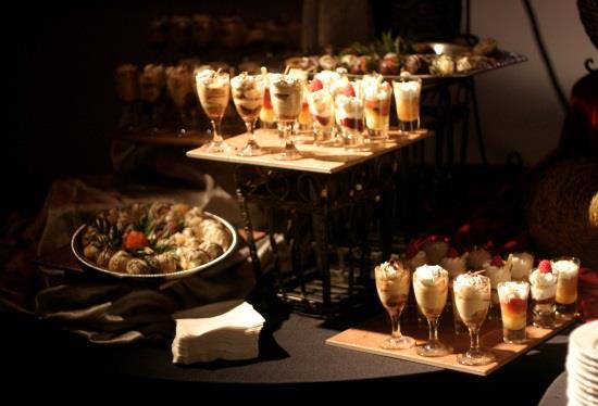 themed food displays served by Ruth s Chris