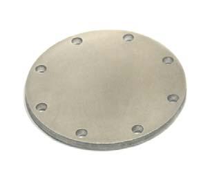 BLIND FLANGES Pipe Size Material Part Number Weight O.D. A B.C. No. of 2 Steel 20518.9 5 9/32 3 3/4 6 304 Stainless S20518 316 Stainless SS20518 Aluminum 20661A.5 4 1/2 3/8 2 1/2 Steel 20519 1.