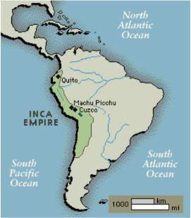 The Incas The Incas empire stretched 2500