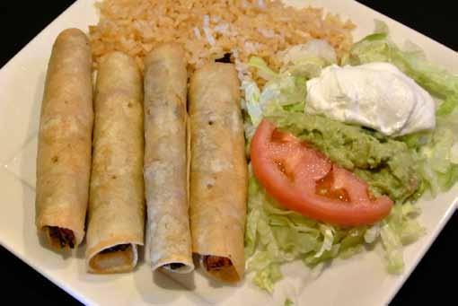 95 One soft or fried chimichanga, beef or chicken, one cheese quesadilla and two