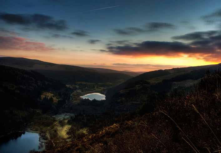 GdL image Where we come from Glendalough {The Glen of Two Lakes} is a glacial valley nestled in the Wicklow Mountains.