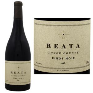 Reata Three County Pinot Noir Bin #434 Reata Pinot Noir Sonoma County, California $55 A still, dry, red wine, deep, almost opaque ruby to the edges. No sediment, no bubbles.