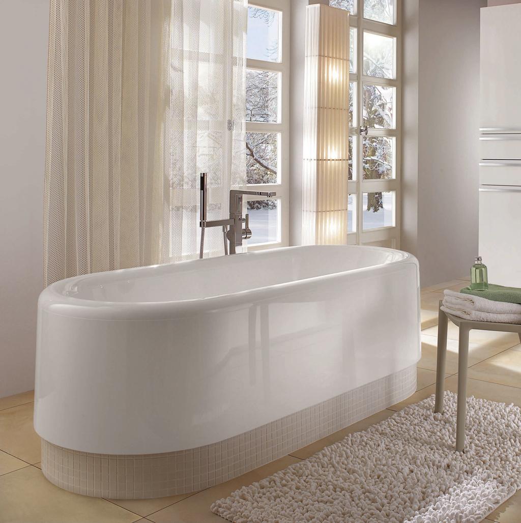 15 Nexion High-tech material and classic form. Quaryl makes possible the curving design and elegantly shaped panel of the NEXION bath.