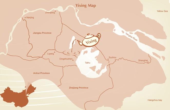 Figure 4: Map of Yixing Source: 7 Things Every Chinese Should Know About Tea 6 Yixing, even as a remote and isolate place in old days, also witnessed the constant mobility of people.