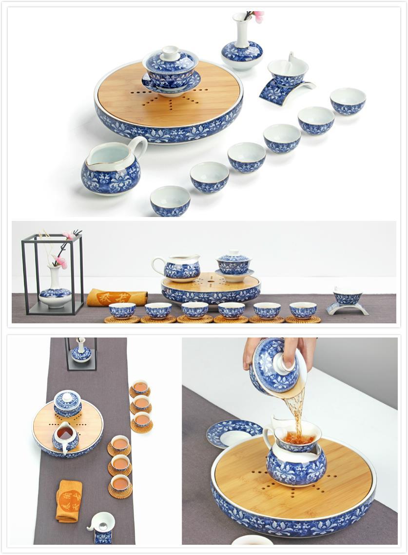 Chinese Gongfu Tea Set ---blue and white porcelain; No:ZST1786 Price:170USD