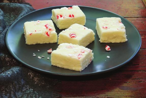 White Chocolate Peppermint Fudge Ingredients Cooking spray ¾ C (3 sticks) unsalted butter, room temp.