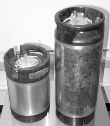 Lesson 2, SYRUP Syrup Containers Tanks Syrup can be supplied in stainless steel tanks. The tanks typically hold five gallons of syrup, although this may vary. Stainless steel syrup tanks are reusable.
