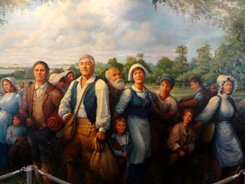 Calling All Cajuns 3 Novembre 2014 Arrival of the Acadians to Louisiana The Mural The Mural at the Acadian Memorial depicts the arrival of the Acadians to different parts of Louisiana over a period