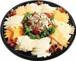 Meat & Cheese Cheese Tray A variety of premium cheeses including: swiss, provolone, cheddar,