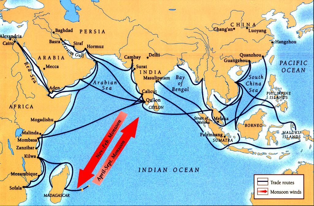 Maps Map: Indian Ocean Trade Routes 1350 Source: http://www.columbia.edu/~amm2009/3956/earlymod.