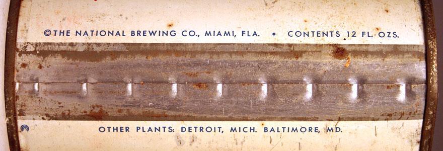 While the vast majority of Colt 45 Malt Liquor beer cans are either standard tab top or earlier zip top, at least for a short time period some flat tops were produced, at least from the Miami,