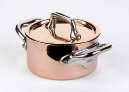 Small saucepan with lid Kleine Kasserolle mit Deckel Pequeña cacerola con tapa 1-9,5 1, 0,3 0, Réchaud à bougie pour casserolette Heater with candle for small saucepan Rechaud mit Kerze für kleine