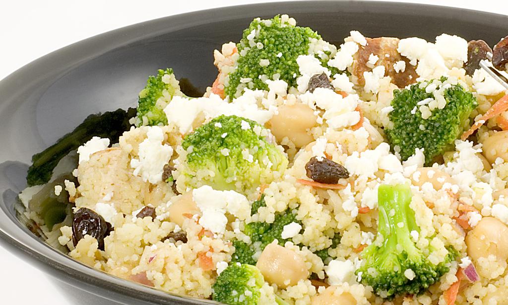 Spiced Broccoli Couscous Salad Serves 6. Prep time: 30 minutes.