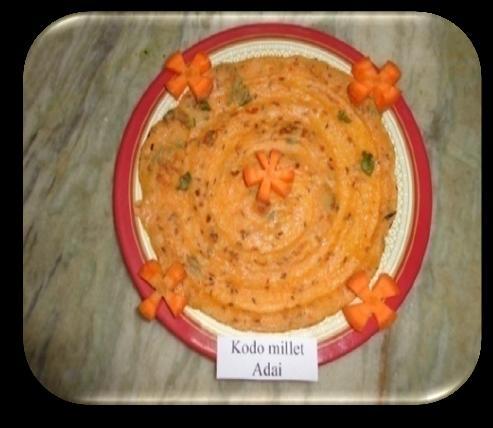 Add kodo millet rava to the boiling water and stirringcontinuouslyand cook for 15 to 20 minutes. Decorate with cashewnuts and dry fruits and serve it hot. 64.9 g 5.05 g 13.2 g 2.82 g 33.9 mg 93.