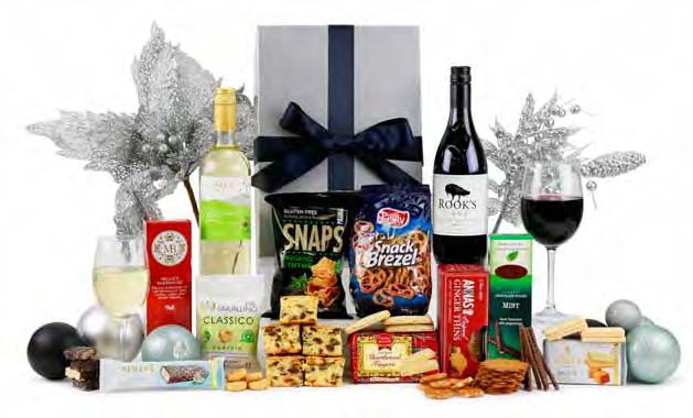 16 ALL class $80 Two bottles of wine, paired with a selection of gourmet treats and presented in a glossy gift box with tissue and decorative ribbon Rooks Lane Cabernet Sauvignon 750ml Monty s Hill
