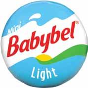 40 cs Mini Babybel Light Natural 12/7.5 oz 04175700180 209777 4.80 cs Mini Babybel Light Natural 12/4.5 oz 04175700111 17913 2.40 cs Mini Babybel Cheddar Natural 12/4.5 oz 04175700119 17914 2.