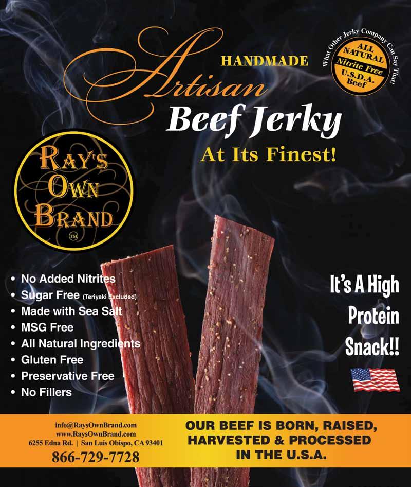 Ray's Own Brand Jerky Beef Peppered Hand Cut Natural 12/3.25 oz 88224500109 231966 7.