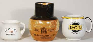25ins tall, applied lettering in white, D C L SCOTCH WHISKY with applied harvest scenes all over, THE DISTILLER COY LTD EDINBURGH, Royal Doulton pm, prof rim repair, R$200 (225-275) 427.