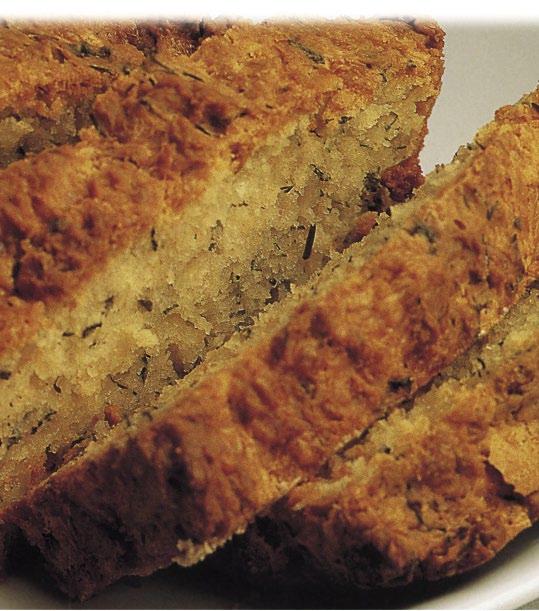 18 > HOME BAKING savory and sweet breads > 19 cheesy herb bread Cooking time: 45 minutes - Preparation time: 15 minutes 1.