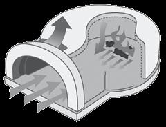experience. In competitive high-dome brick ovens, the flames get trapped in the upper portion of the Dome, too far away from the food to properly cook it.