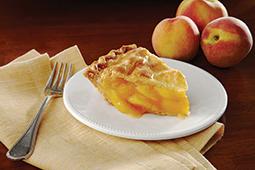 Peach Pie, Unbaked A golden filling of luscious, ripe, sliced California peaches.