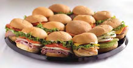 99 (serves 16-20) 24 hr. notice required Eliminate the veto factor with these popular and satisfying sandwiches.