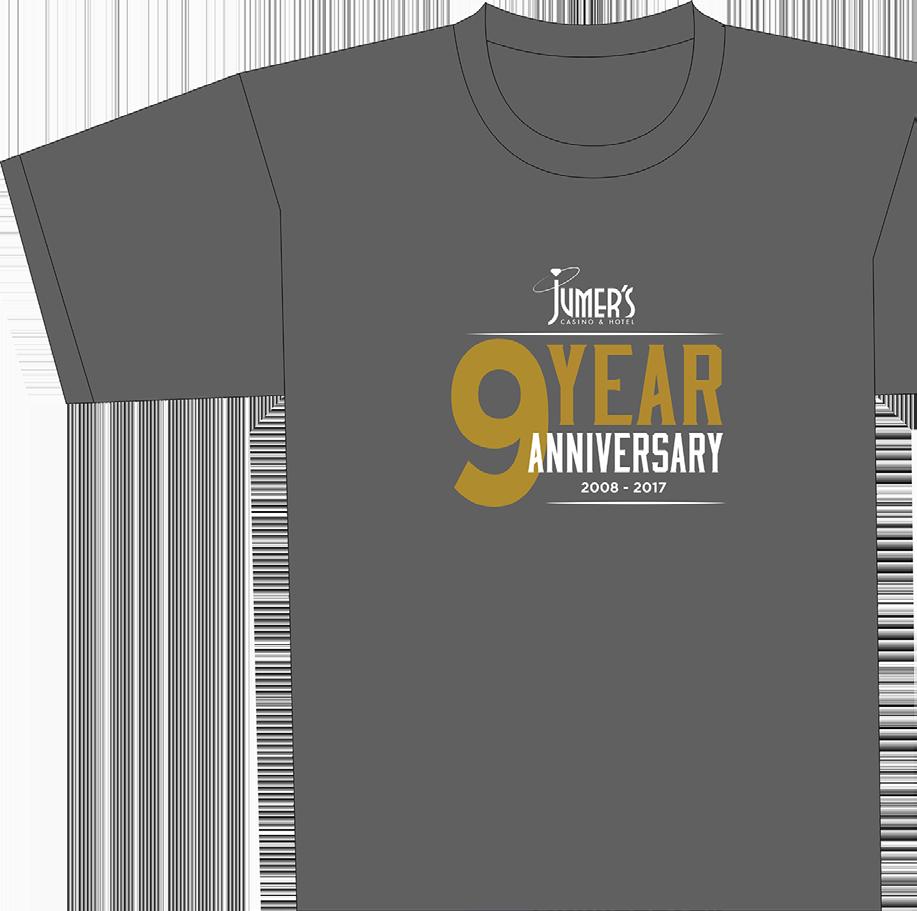 99 WITH YOUR PLAYERS CLUB CARD FREE T-SHIRT RECEIVE A FREE 9TH ANNIVERSARY T-SHIRT WHEN