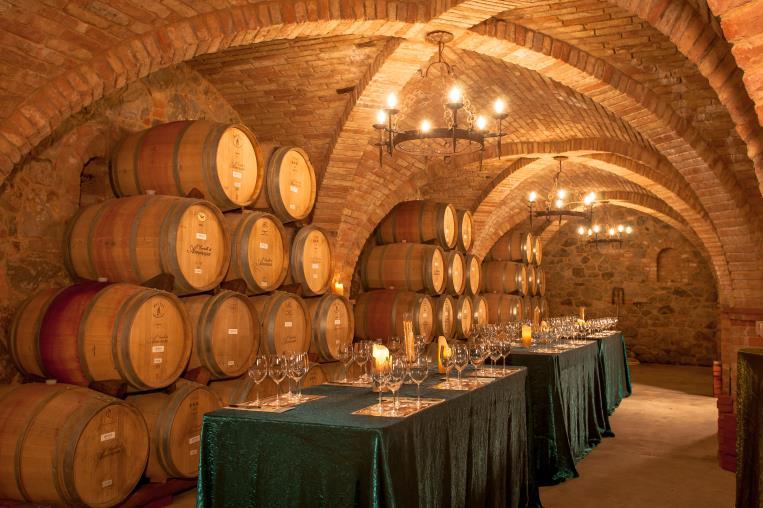 Grand Barrel Room The Grand Barrel Room is an architectural masterpiece with its 40 ribbed, Roman cross-vaults all constructed from ancient